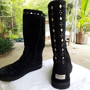 UGG studded black boots